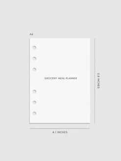 Grocery Meal Planner Inserts(Grocery Meal Planner Inserts) 30 Grocery Meal Planner Inserts(Grocery Meal Planner Inserts) -Cloth And Paper Shop Grocery Meal Planner Inserts A6 Textured CP 1