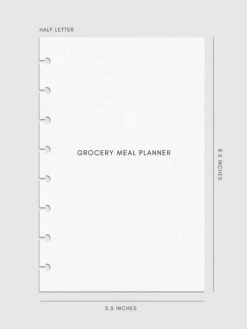 Grocery Meal Planner Inserts(Grocery Meal Planner Inserts) 25 Grocery Meal Planner Inserts(Grocery Meal Planner Inserts) -Cloth And Paper Shop Grocery Meal Planner Inserts HL Textured CP 1