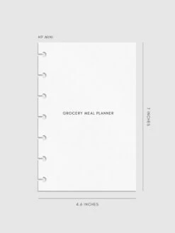 Grocery Meal Planner Inserts(Grocery Meal Planner Inserts) 27 Grocery Meal Planner Inserts(Grocery Meal Planner Inserts) -Cloth And Paper Shop Grocery Meal Planner Inserts HPM Textured CP 1