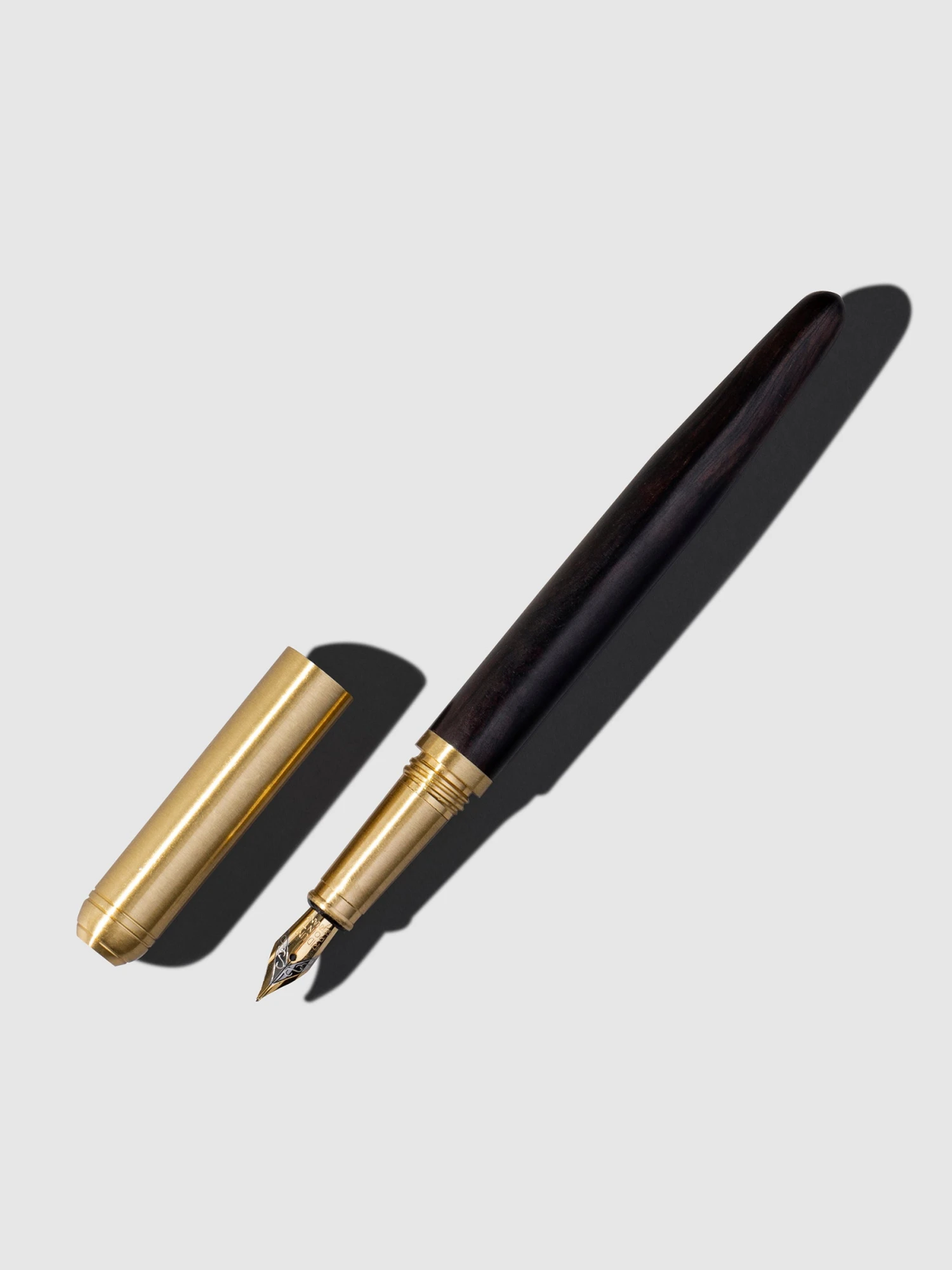 Wood & Brass Fountain Pen + Olive Ink(Wood Brass Fountain Pen Olive Ink) 1 Wood & Brass Fountain Pen + Olive Ink(Wood Brass Fountain Pen Olive Ink)