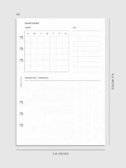 Journaling Planner Inserts(Journaling Planner Inserts) 28 Journaling Planner Inserts(Journaling Planner Inserts) -Cloth And Paper Shop Journaling Planner Inserts Mood A5 CP 1