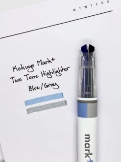 Kokuyo Mark+ Two Tone Highlighter | Gray Type(Kokuyo Mark Two Tone Highlighter Gray Type) -Cloth And Paper Shop Kokuyo Mark Two Tone Highlighter Gray Type Blue Gray CP 2