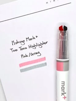Kokuyo Mark+ Two Tone Highlighter | Gray Type(Kokuyo Mark Two Tone Highlighter Gray Type) -Cloth And Paper Shop Kokuyo Mark Two Tone Highlighter Gray Type Pink Gray CP 3