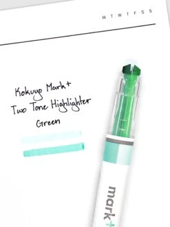 Kokuyo Mark+ Two Tone Highlighter(Kokuyo Mark Two Tone Highlighter) 20 Kokuyo Mark+ Two Tone Highlighter(Kokuyo Mark Two Tone Highlighter) -Cloth And Paper Shop Kokuyo Mark Two Tone Highlighter Green CP 2