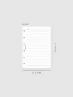 Lined Notes Planner Inserts(Lined Notes Planner Inserts) 19 Lined Notes Planner Inserts(Lined Notes Planner Inserts) -Cloth And Paper Shop Lined Notes Planner Inserts Pocket CP 1