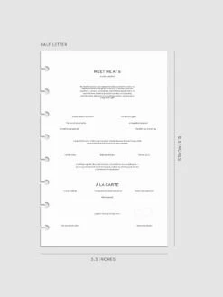 Meet Me At 5 Planner Dashboard(Meet Me At 5 Dashboard) 24 Meet Me At 5 Planner Dashboard(Meet Me At 5 Dashboard) -Cloth And Paper Shop Meet Me At 5 Planner Dashboard Mockup Half Letter