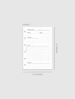 Meeting Notes Planner Inserts(Meeting Notes Planner Inserts) 18 Meeting Notes Planner Inserts(Meeting Notes Planner Inserts) -Cloth And Paper Shop Meeting Notes Planner Inserts Pocket CP 1