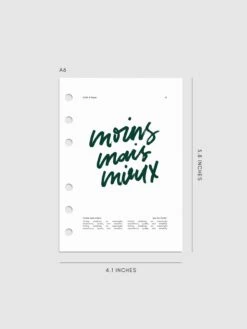 Moins Mais Mieux Planner Dashboard(Moins Mais Mieux Planner Dashboard) -Cloth And Paper Shop Moins Mains Mieux Planner Dashboard Mockup A6 CP 1