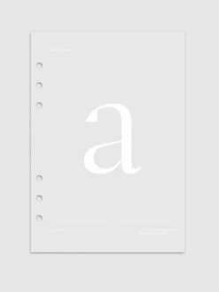 Monogram Vellum Planner Dashboard | A(Monogram Vellum Planner Dashboard A)