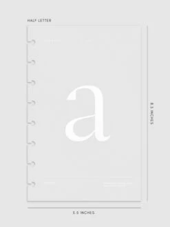Monogram Vellum Planner Dashboard | A(Monogram Vellum Planner Dashboard A) 20 Monogram Vellum Planner Dashboard | A(Monogram Vellum Planner Dashboard A) -Cloth And Paper Shop Monogram Vellum Planner Dashboard A HL CP 1