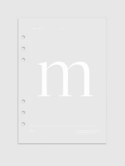 Monogram Vellum Planner Dashboard | M(Monogram Vellum Planner Dashboard M)