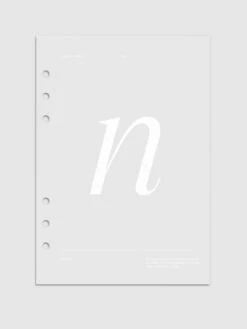 Monogram Vellum Planner Dashboard | N(Monogram Vellum Planner Dashboard N)