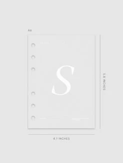 Monogram Vellum Planner Dashboard | S(Monogram Vellum Planner Dashboard S) -Cloth And Paper Shop Monogram Vellum Planner Dashboard A6 S CP 1