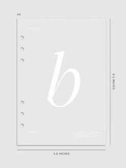 Monogram Vellum Planner Dashboard | B(Monogram Vellum Planner Dashboard B) 18 Monogram Vellum Planner Dashboard | B(Monogram Vellum Planner Dashboard B) -Cloth And Paper Shop Monogram Vellum Planner Dashboard B A5 CP 2