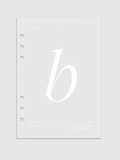 Monogram Vellum Planner Dashboard | B(Monogram Vellum Planner Dashboard B)
