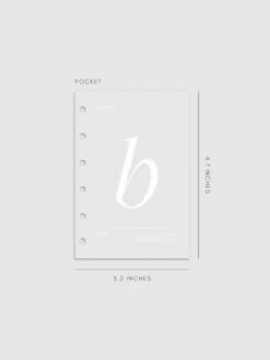 Monogram Vellum Planner Dashboard | B(Monogram Vellum Planner Dashboard B) 17 Monogram Vellum Planner Dashboard | B(Monogram Vellum Planner Dashboard B) -Cloth And Paper Shop Monogram Vellum Planner Dashboard B Pocket CP 1