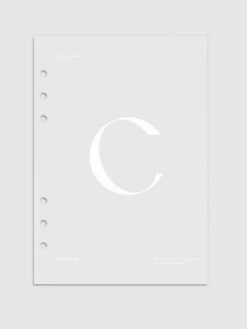 Monogram Vellum Planner Dashboard | C(Monogram Vellum Planner Dashboard C)