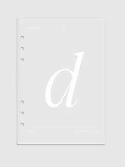 Monogram Vellum Planner Dashboard | D(Monogram Vellum Planner Dashboard D)