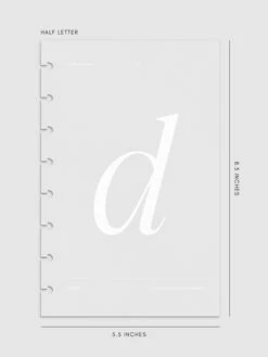 Monogram Vellum Planner Dashboard | D(Monogram Vellum Planner Dashboard D) 20 Monogram Vellum Planner Dashboard | D(Monogram Vellum Planner Dashboard D) -Cloth And Paper Shop Monogram Vellum Planner Dashboard D HL CP 1