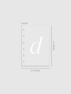 Monogram Vellum Planner Dashboard | D(Monogram Vellum Planner Dashboard D) 17 Monogram Vellum Planner Dashboard | D(Monogram Vellum Planner Dashboard D) -Cloth And Paper Shop Monogram Vellum Planner Dashboard D Pocket CP 1