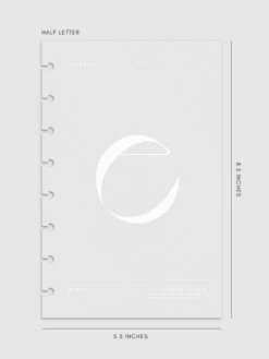 Monogram Vellum Planner Dashboard | E(Monogram Vellum Planner Dashboard E) -Cloth And Paper Shop Monogram Vellum Planner Dashboard E HL CP 1