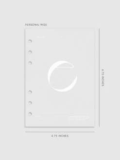 Monogram Vellum Planner Dashboard | E(Monogram Vellum Planner Dashboard E) -Cloth And Paper Shop Monogram Vellum Planner Dashboard E PersonalWide CP 1