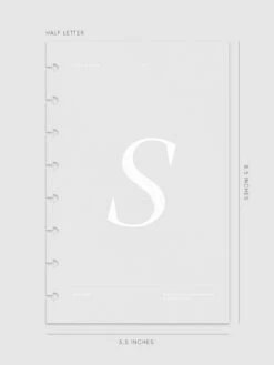 Monogram Vellum Planner Dashboard | S(Monogram Vellum Planner Dashboard S) -Cloth And Paper Shop Monogram Vellum Planner Dashboard HL S CP 1