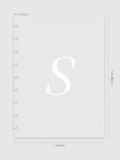 Monogram Vellum Planner Dashboard | S(Monogram Vellum Planner Dashboard S) -Cloth And Paper Shop Monogram Vellum Planner Dashboard HPC S CP1