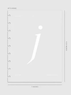 Monogram Vellum Planner Dashboard | J(Monogram Vellum Planner Dashboard J) 21 Monogram Vellum Planner Dashboard | J(Monogram Vellum Planner Dashboard J) -Cloth And Paper Shop Monogram Vellum Planner Dashboard J HPC CP 1