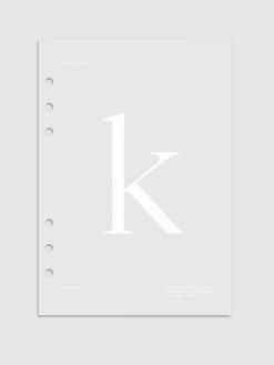 Monogram Vellum Planner Dashboard | K(Monogram Vellum Planner Dashboard K)