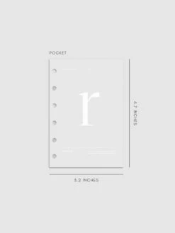 Monogram Vellum Planner Dashboard | R(Monogram Vellum Planner Dashboard R) 17 Monogram Vellum Planner Dashboard | R(Monogram Vellum Planner Dashboard R) -Cloth And Paper Shop Monogram Vellum Planner Dashboard Pocket R CP 1