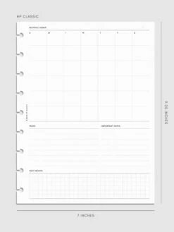 Monthly Admin Planner Inserts | Sunday Start(Monthly Admin Planner Inserts Sunday Start) 29 Monthly Admin Planner Inserts | Sunday Start(Monthly Admin Planner Inserts Sunday Start) -Cloth And Paper Shop Monthly Admin Planner Inserts Sunday Start HP Classic CP 1