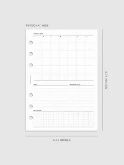 Monthly Admin Planner Inserts | Sunday Start(Monthly Admin Planner Inserts Sunday Start) 32 Monthly Admin Planner Inserts | Sunday Start(Monthly Admin Planner Inserts Sunday Start) -Cloth And Paper Shop Monthly Admin Planner Inserts Sunday Start Personal Wide CP 1