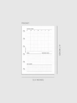 Monthly Admin Planner Inserts | Sunday Start(Monthly Admin Planner Inserts Sunday Start) 33 Monthly Admin Planner Inserts | Sunday Start(Monthly Admin Planner Inserts Sunday Start) -Cloth And Paper Shop Monthly Admin Planner Inserts Sunday Start Pocket CP 1