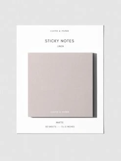 Note Neutrality Sticky Notes(Note Neutrality Sticky Notes) 18 Note Neutrality Sticky Notes(Note Neutrality Sticky Notes) -Cloth And Paper Shop Note Neutrality Sticky Notes Matte Linen CP 1
