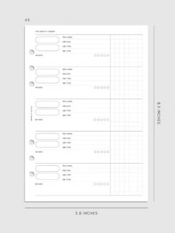 Pen Swatch Planner Inserts(Pen Swatch Planner Inserts) -Cloth And Paper Shop Pen Swatch Planner Inserts A5 CP 1