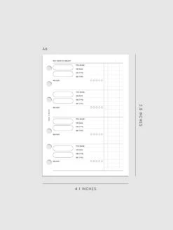 Pen Swatch Planner Inserts(Pen Swatch Planner Inserts) -Cloth And Paper Shop Pen Swatch Planner Inserts A6 CP 1