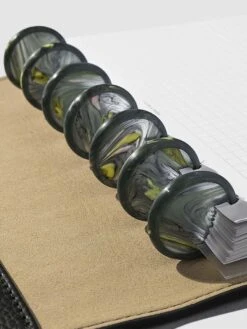 Planner Discs | 0.75 Inch | Green Marble(Planner Discs 0 75 Inch Green Marble) -Cloth And Paper Shop Planner Discs 0.75 Inch Green Marble 9 Pack CP 3