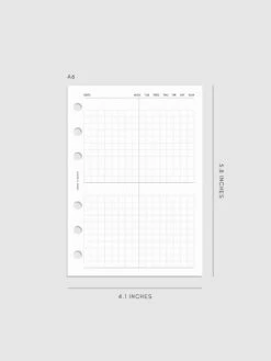 Quad Graph Planner Inserts(Quad Graph Planner Inserts) 27 Quad Graph Planner Inserts(Quad Graph Planner Inserts) -Cloth And Paper Shop Quad Graph Planner Inserts A6 CP 1
