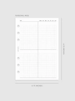 Quad Graph Planner Inserts(Quad Graph Planner Inserts) 26 Quad Graph Planner Inserts(Quad Graph Planner Inserts) -Cloth And Paper Shop Quad Graph Planner Inserts PW CP 1