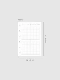 Quad Graph Planner Inserts(Quad Graph Planner Inserts) 25 Quad Graph Planner Inserts(Quad Graph Planner Inserts) -Cloth And Paper Shop Quad Graph Planner Inserts Pocket CP 1