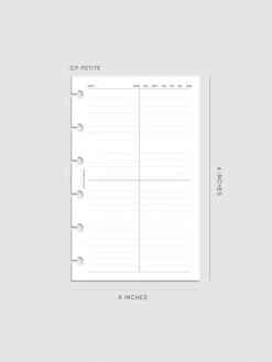 Quad Lined Planner Inserts(Quad Lined Planner Inserts) -Cloth And Paper Shop Quad Lined Planner Inserts CPPetite CP 3