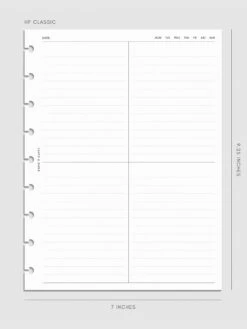 Quad Lined Planner Inserts(Quad Lined Planner Inserts) -Cloth And Paper Shop Quad Lined Planner Inserts HPC CP 1