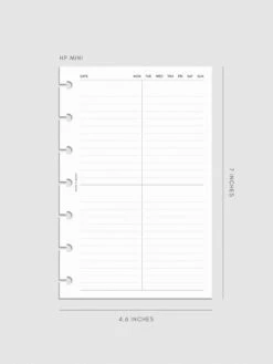 Quad Lined Planner Inserts(Quad Lined Planner Inserts) -Cloth And Paper Shop Quad Lined Planner Inserts HPM CP 1