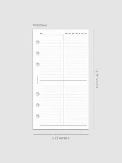 Quad Lined Planner Inserts(Quad Lined Planner Inserts) -Cloth And Paper Shop Quad Lined Planner Inserts Personal CP 1