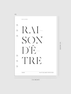 Reason Vellum Planner Dashboard(Reason Vellum Planner Dashboard) -Cloth And Paper Shop Reason Vellum Planner Dashboard A5 CP 1