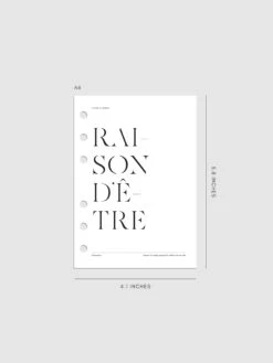 Reason Vellum Planner Dashboard(Reason Vellum Planner Dashboard) -Cloth And Paper Shop Reason Vellum Planner Dashboard A6 CP 1