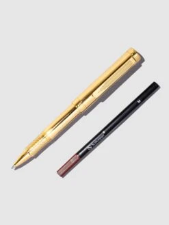 Scriveiner Rollerball Pen Refill | Black | Set Of 4(Kaweco Sport Gel Rollerball Pen Refill Copy) -Cloth And Paper Shop Scriveiner Rollerball Pen Refill Black Set of 4 EDC Gold CP 1