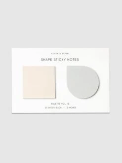 Shape Sticky Note Set | Square & Drop | Crêpe & Earl Grey(Shape Sticky Note Set Crepe Earl Grey)