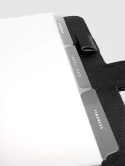 The Essentials Side Tab Planner Dividers | Glass Plastic(The Essentials Side Tab Planner Dividers Glass Plastic) 14 The Essentials Side Tab Planner Dividers | Glass Plastic(The Essentials Side Tab Planner Dividers Glass Plastic) -Cloth And Paper Shop The Essentials Side Tab Planner Dividers Glass Plastic White Closeup CP 4